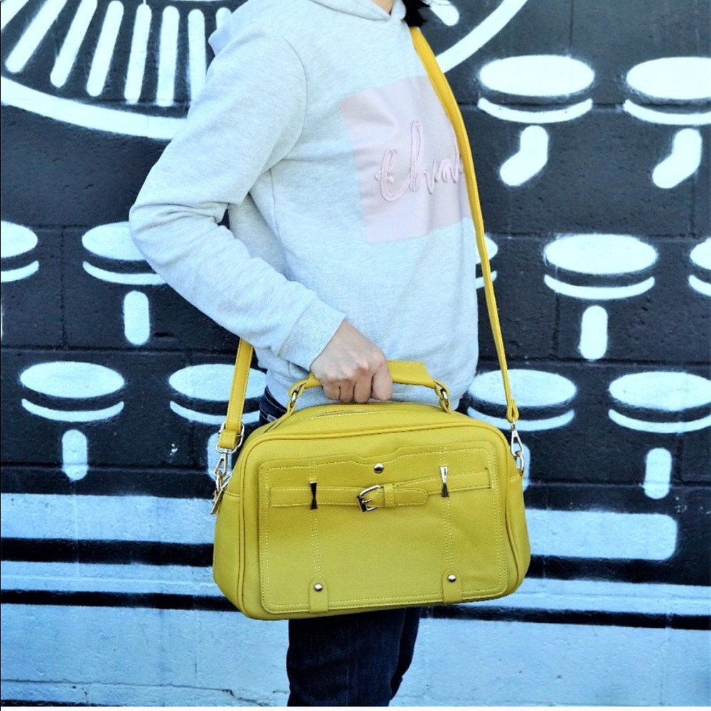 Double Zip Equestrian Satchel & Crossbody Bag (Y) - Picture 8 of 8